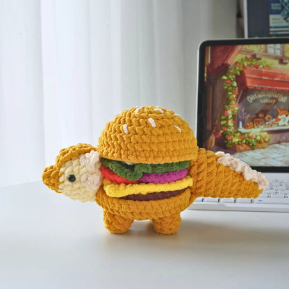 Dinosaur Crochet Pattern Bundle, Dino Snack Trio Crochet, Ice Cream Stegosaurus Crochet, Hot Dog Brachiosaurus Crochet, Ankylobuger Crochet