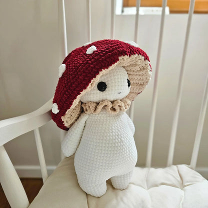 Mushroom guy - critter stitch crochet pattern / amigurumi Plus ✅ FREE Bonus: 20 Gorgeous Flower Patterns