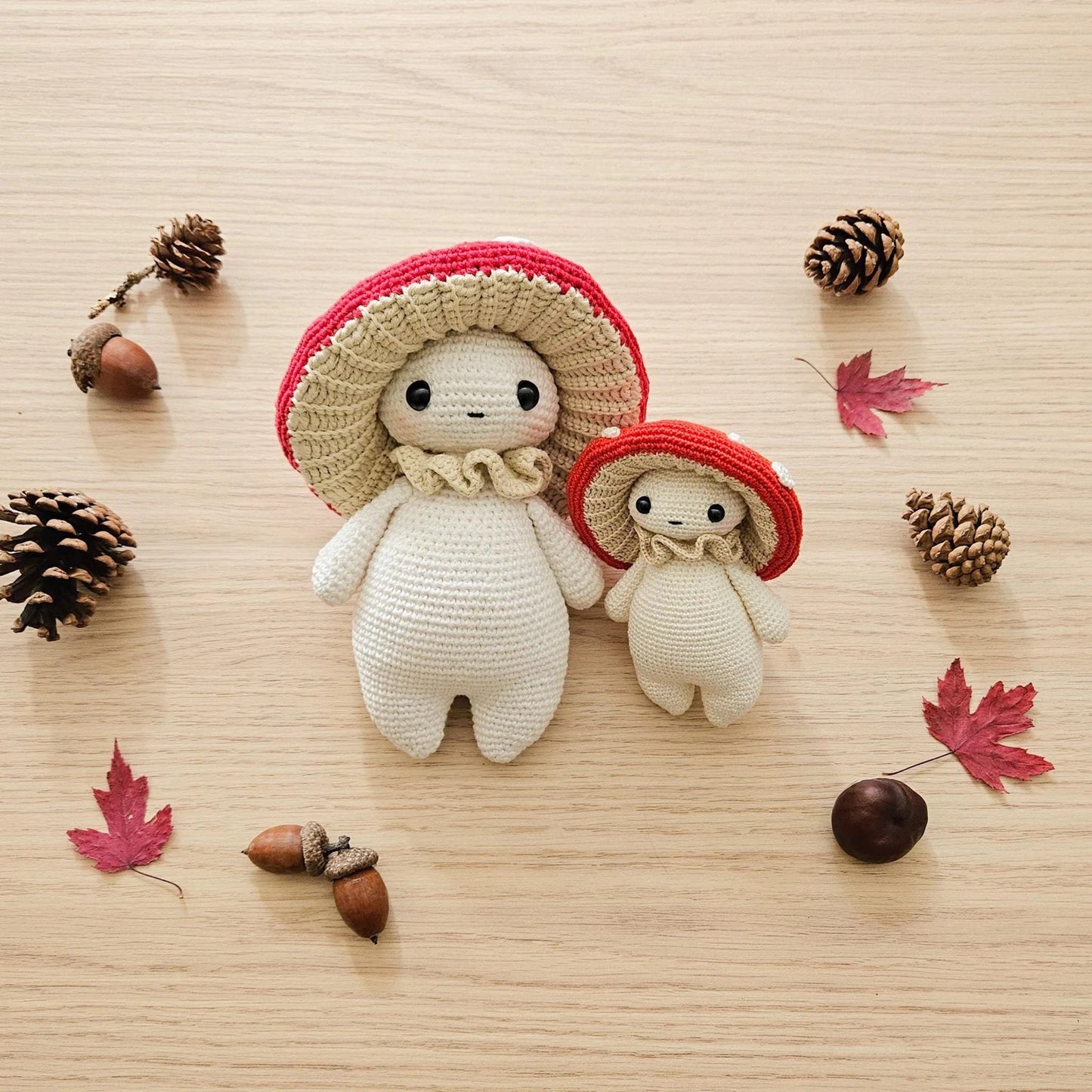 Mushroom guy - critter stitch crochet pattern / amigurumi Plus ✅ FREE Bonus: 20 Gorgeous Flower Patterns
