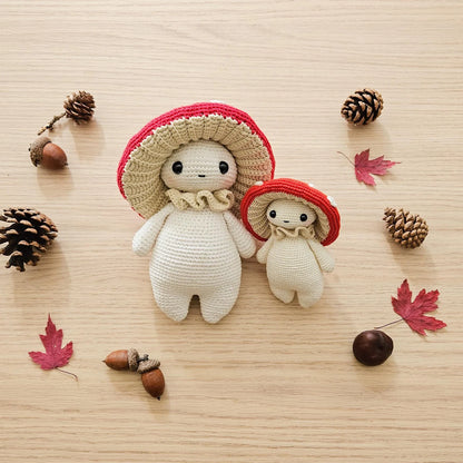 Mushroom guy - critter stitch crochet pattern / amigurumi Plus ✅ FREE Bonus: 20 Gorgeous Flower Patterns