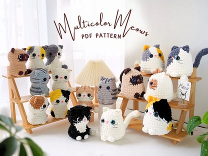 16in1 Chonky Cats Crochet Patterns Bundle - Amigurumi Cat Plushies