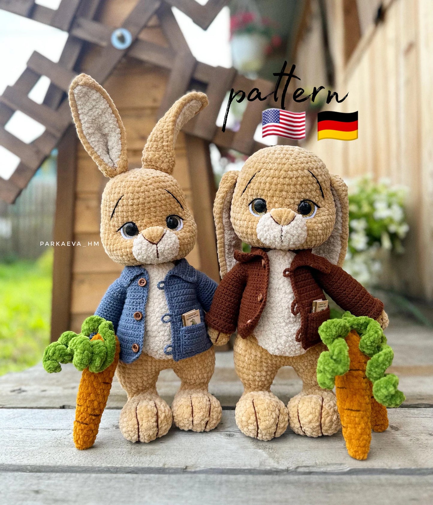 Crochet Pattern Peter Rabbit and Benjamin Bunny