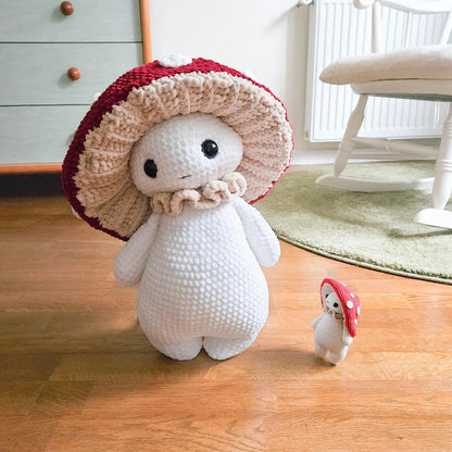 Mushroom guy - critter stitch crochet pattern / amigurumi Plus ✅ FREE Bonus: 20 Gorgeous Flower Patterns
