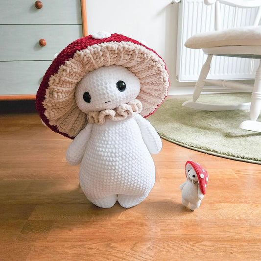 Mushroom guy - critter stitch crochet pattern / amigurumi Plus ✅ FREE Bonus: 20 Gorgeous Flower Patterns