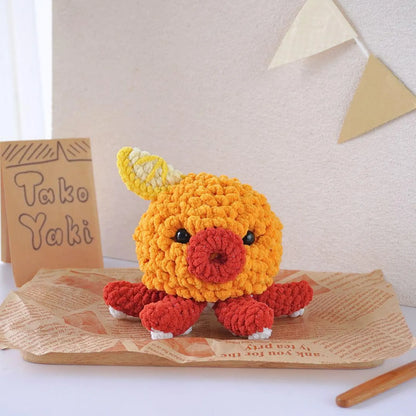 Tako Crochet Patterns Bundle | Fried Squid Takoyaki Pattern, Hot Dog Octopus Pattern, Takoyaki Pattern, Amigurumi Crochet Patterns