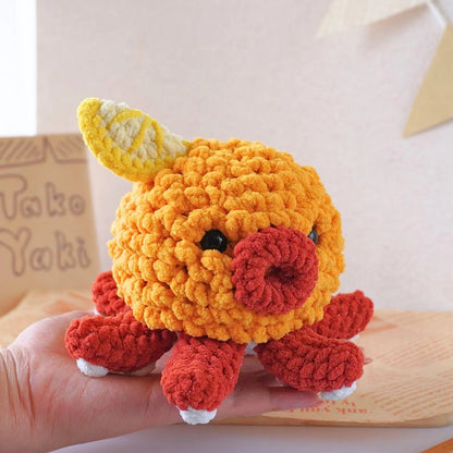 Tako Crochet Patterns Bundle | Fried Squid Takoyaki Pattern, Hot Dog Octopus Pattern, Takoyaki Pattern, Amigurumi Crochet Patterns