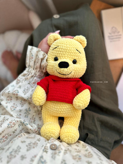 Winnie the pooh crochet pattern Adorable plus toy amigurumi pattern