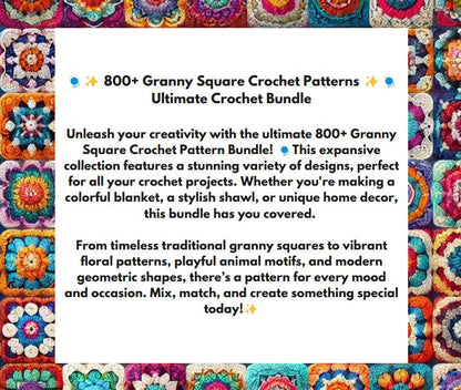 800+ Granny Square Patterns Blankets, Bags, Wearables & More